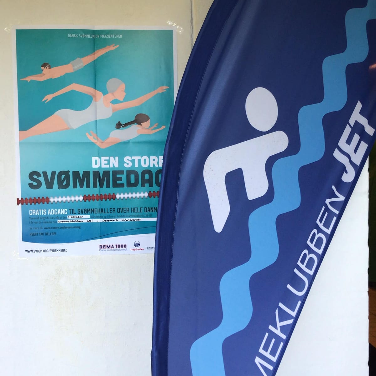 JET-banner ved Den Store Svømmedag